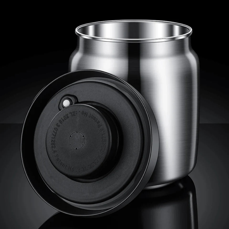 Royallure Vakuumförseglad Kaffe-böna Förvaringsbehållare 304 Rostfritt Stål Burk