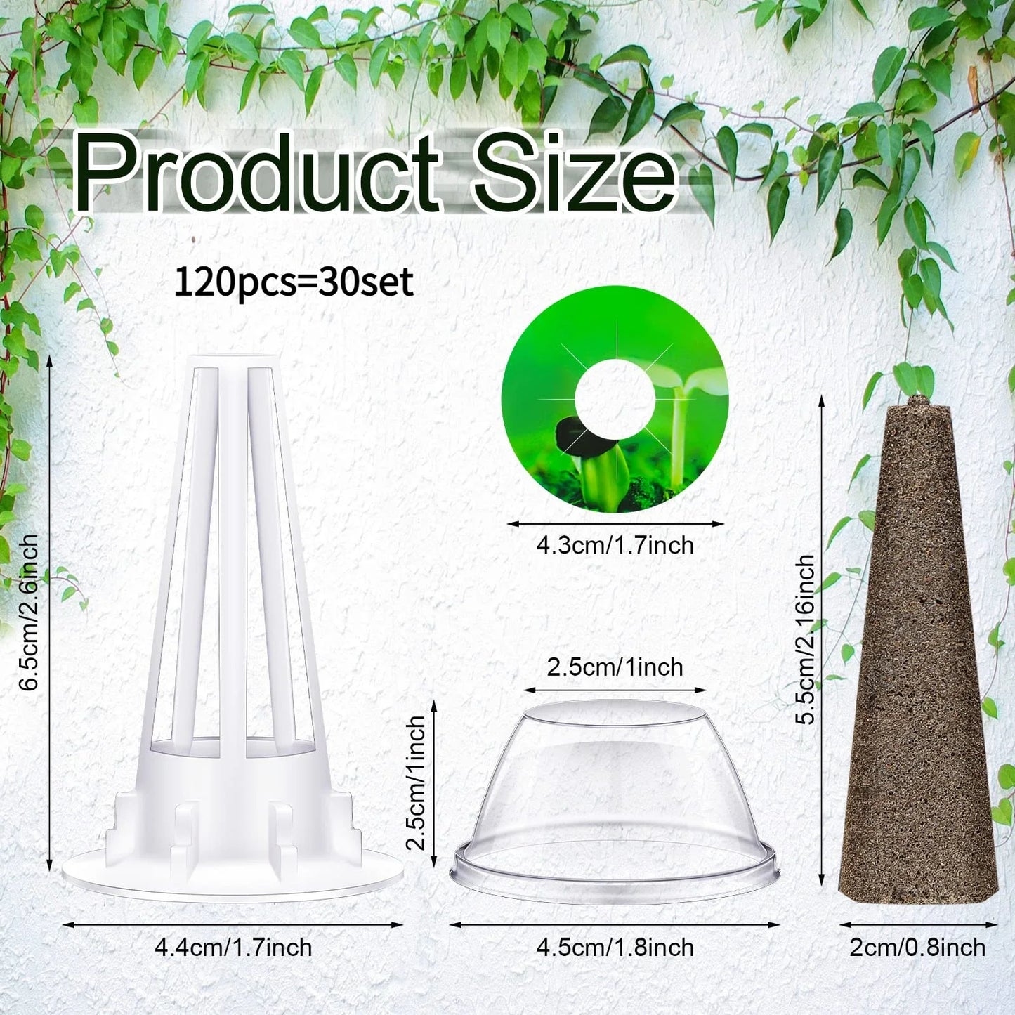 Carvallo Hydroponik Startset 120-delat | Med korgar, svampar & skydd | För inomhusträdgård & uppfödning