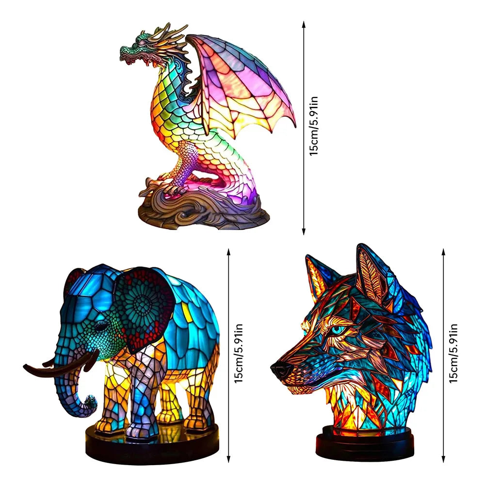 LumeWolf - LED Bordslampa med Volf Design – Handgjord Dekorativ Belysning