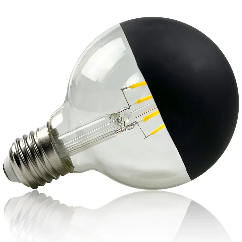 RetroGlow - Vintage LED Bordslampa med Träbas, Dimmbar och Varm Ljus