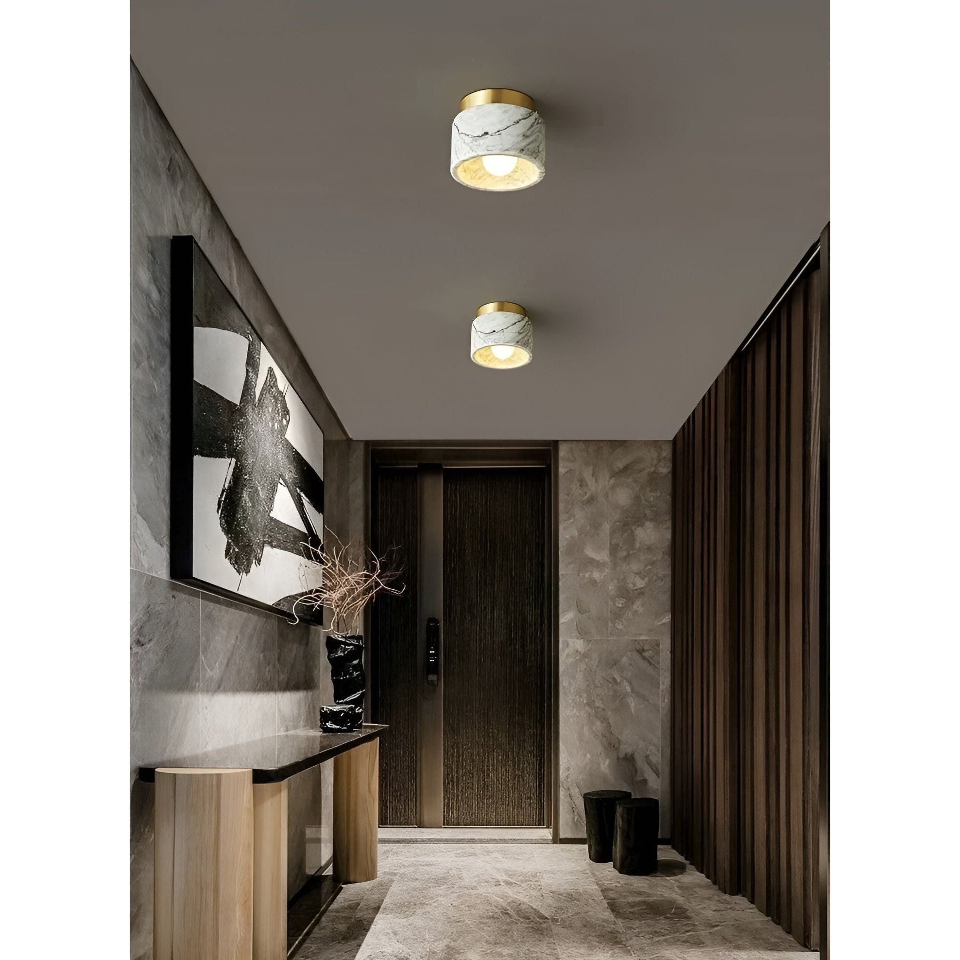 Taklampa i italiensk marmor – Lyxig och elegant belysning för ditt hem