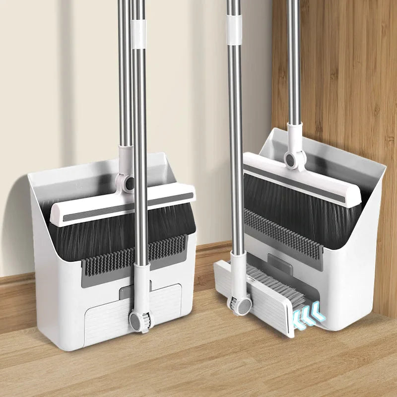 Carvallo 3-i-1 Sopset | Sop med golvborste & stå-skyffel | Extra lång handtag & håravvisande | Hemstädset