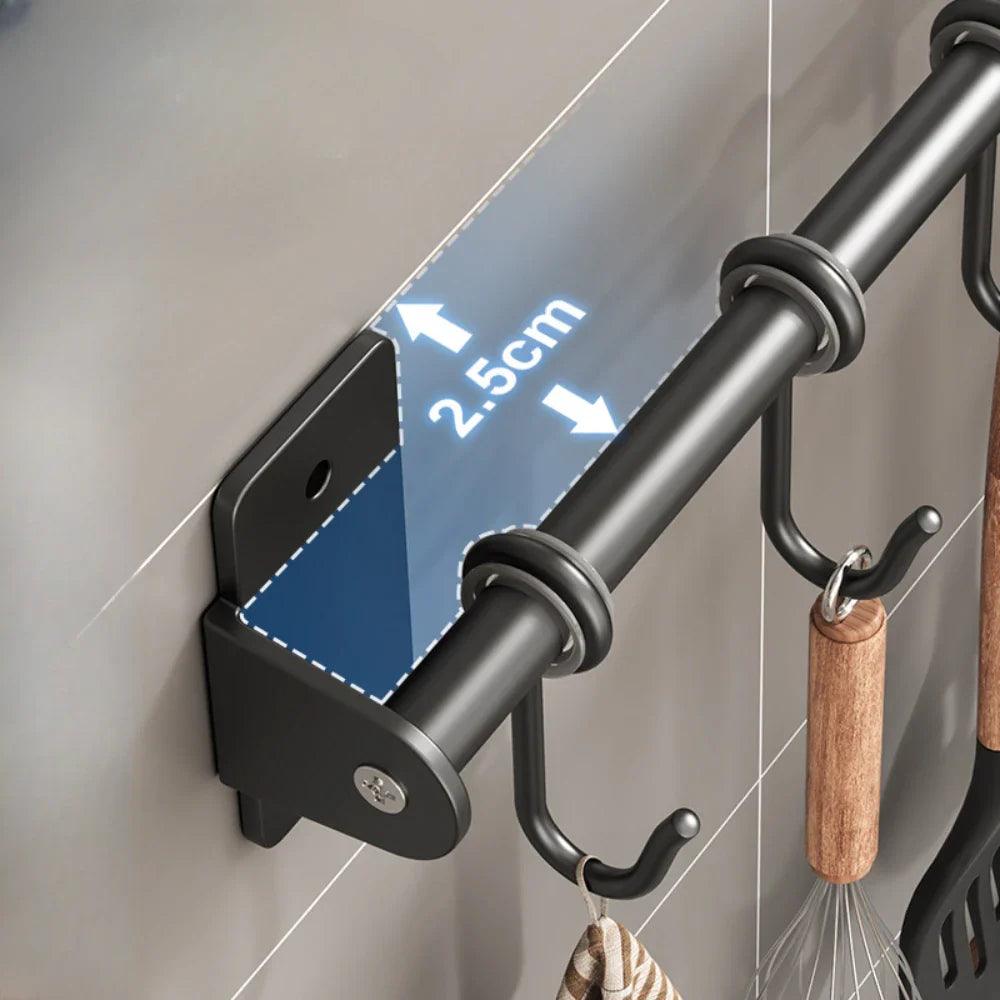 Carvallo - Elegant väggmonterad krokhylla för organiserat köksutrymme