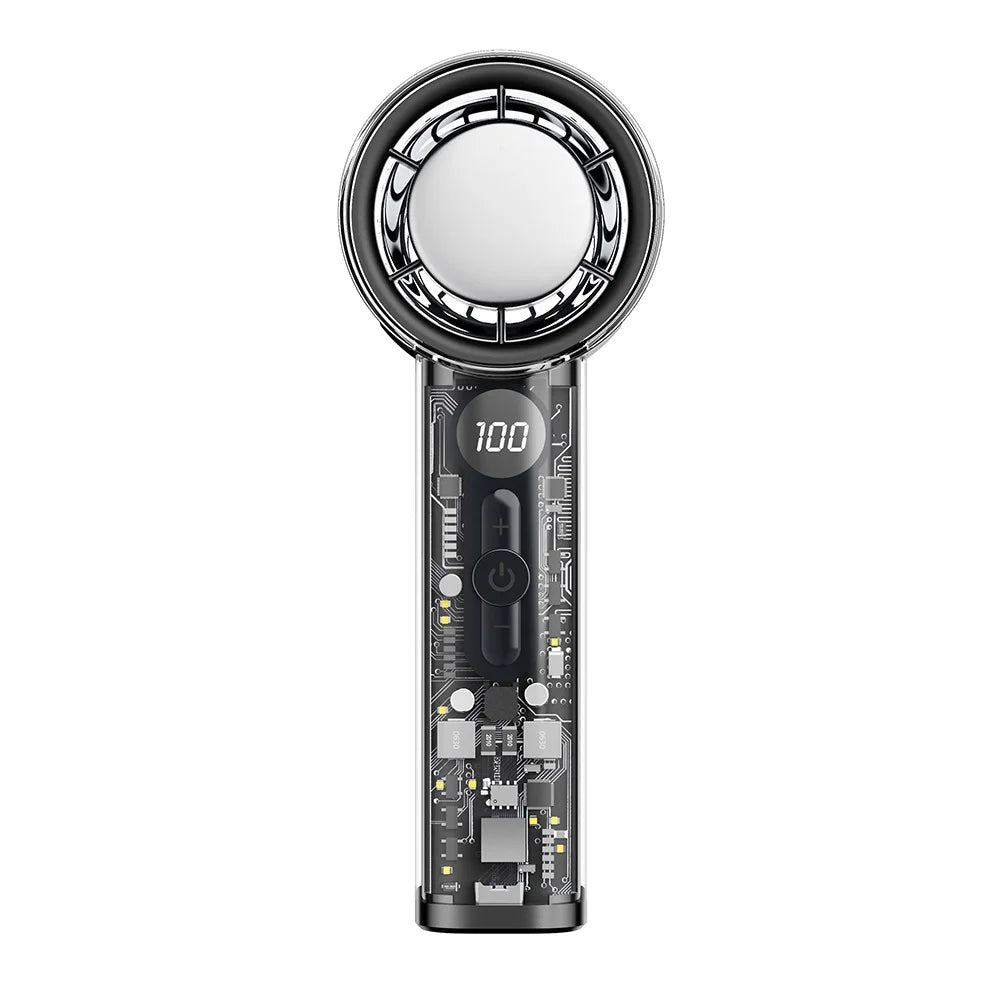 Carvallo IceFlow Mini Handfläkt med halvledarkylteknik | 3000 mAh batteri | Bärbar & Uppladdningsbar | Ultra-tyst & Kraftfull