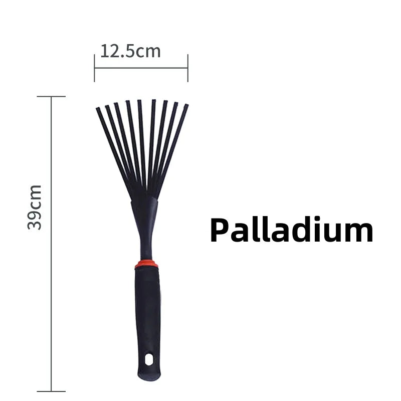 Carvallo Trädgårdsredskap 2-i-1 Hacka & Raka | Robust Kombi-verktyg med 5 tänder | Av kolstål | För rabatter och ogräsborttagning