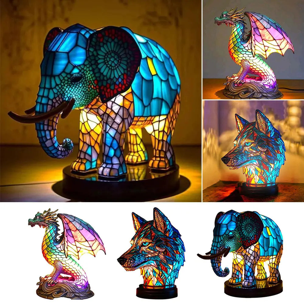 LumeWolf - LED Bordslampa med Volf Design – Handgjord Dekorativ Belysning