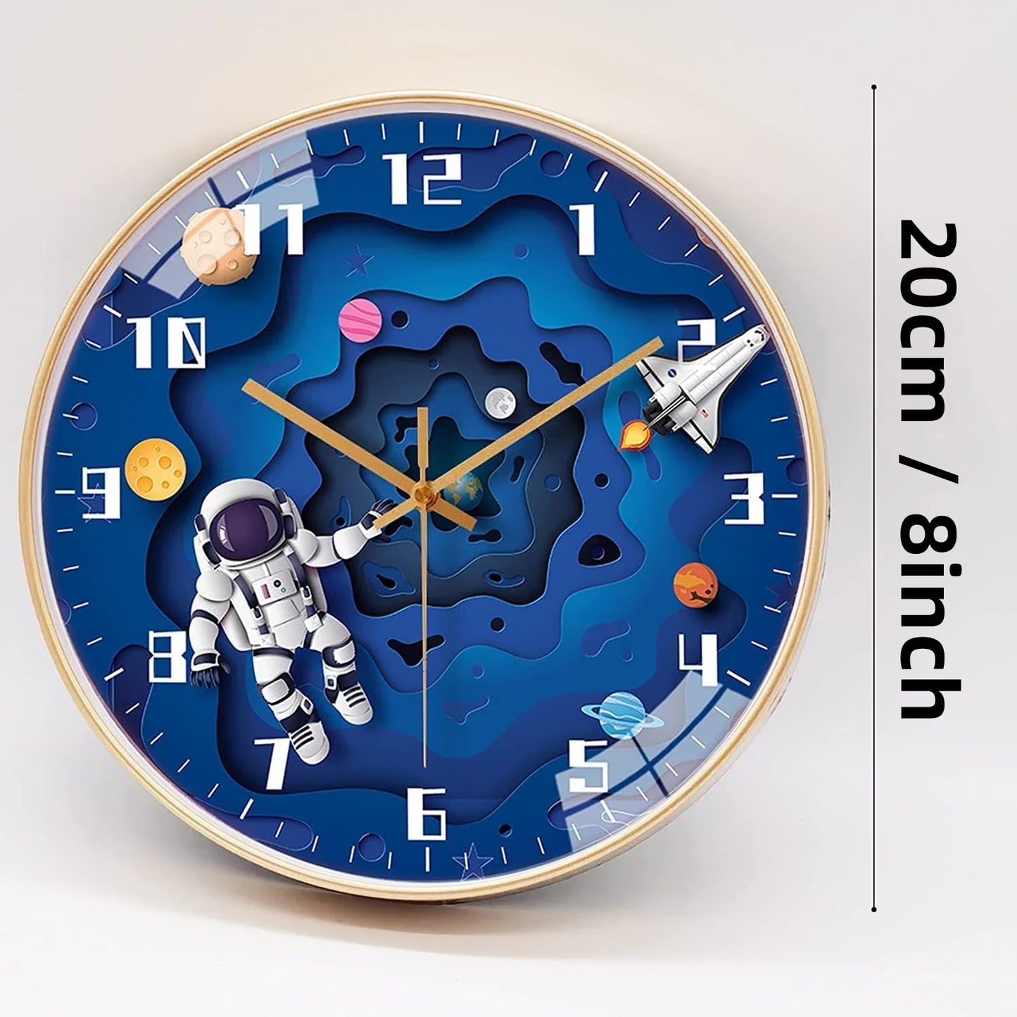 Carvallo - Väggurs med rymtema för barnrum