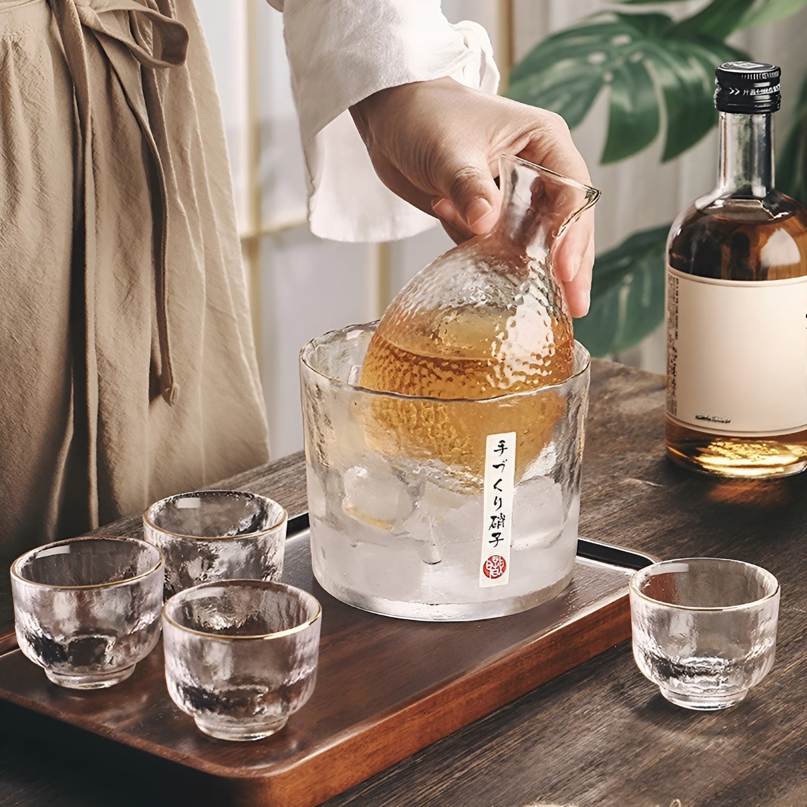 Japanskt glas-set – Elegant sake- & whisky-set | Perfekt för bar & hem