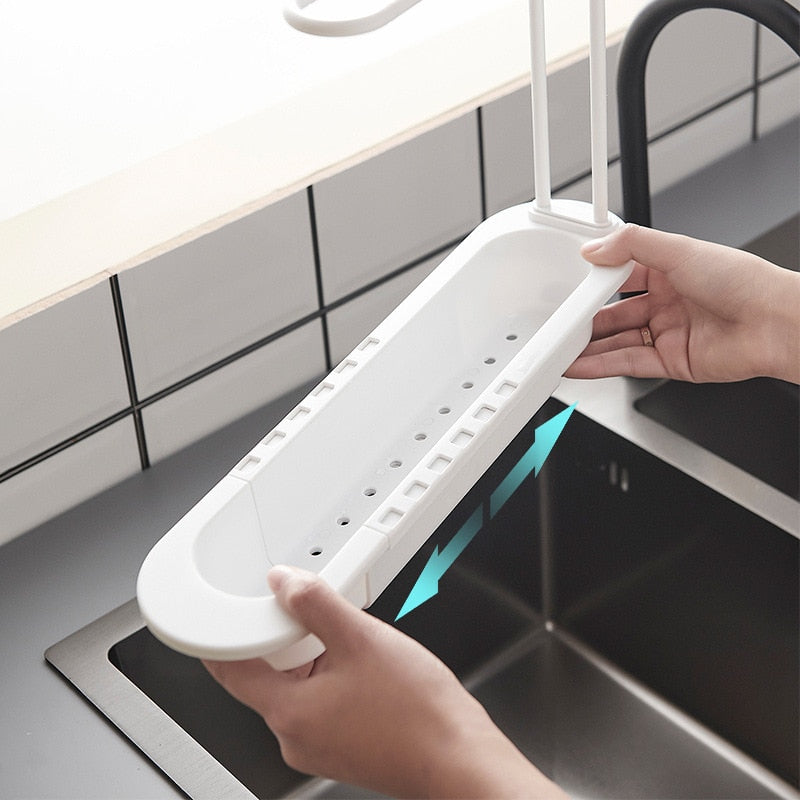 SmartHome SinkTidy | Diskho-organisatör med hylla för svampar & dukar
