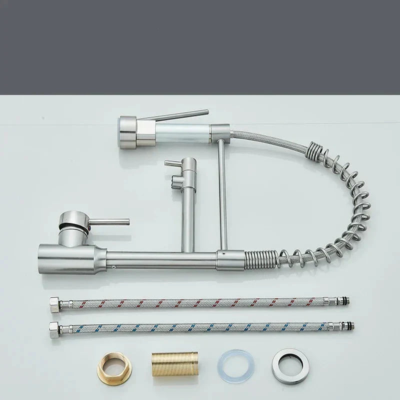 FlexoSpout 360 | Kökblandare i rostfritt stål med uttagbar duschhuvud & 360° svängfunktion