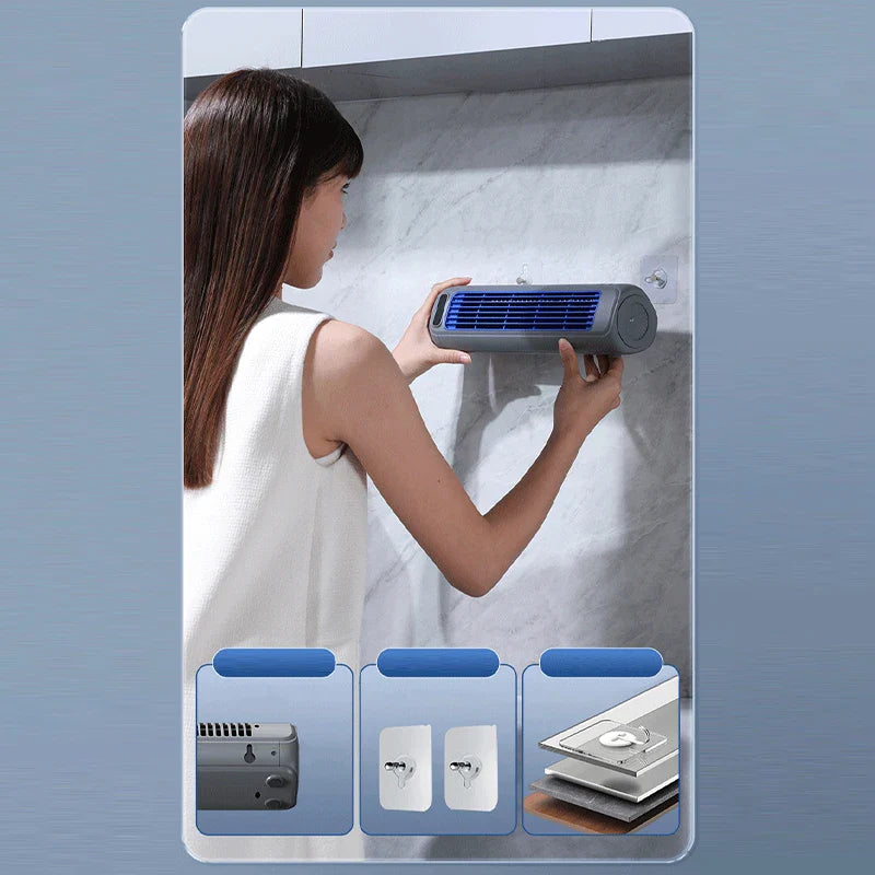 Bärbar bladlös luftkonditionering med USB-laddning och 3 hastigheter