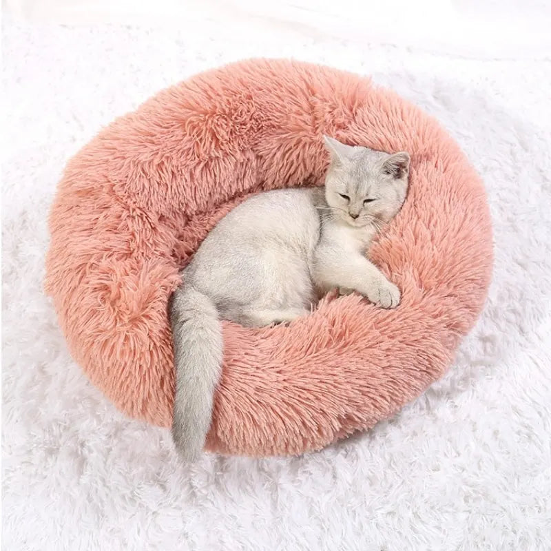 Super Soft Round Pet Bed – Plush, Cozy & Comfortable for Cats & Dogs