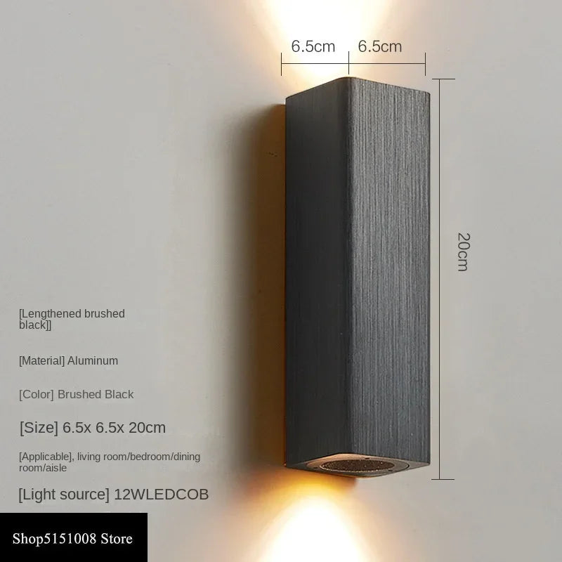 GlowLuxe - Modern LED Vägglampa för Sovrum & Korridor