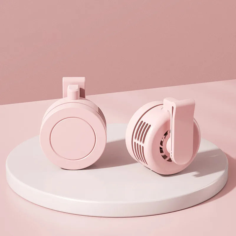 Carvallo Mini Fläkt | USB-Uppladdningsbar & Låg ljudnivå | Utan rotorblad | För att klämma fast på skjorta, bälte eller hals