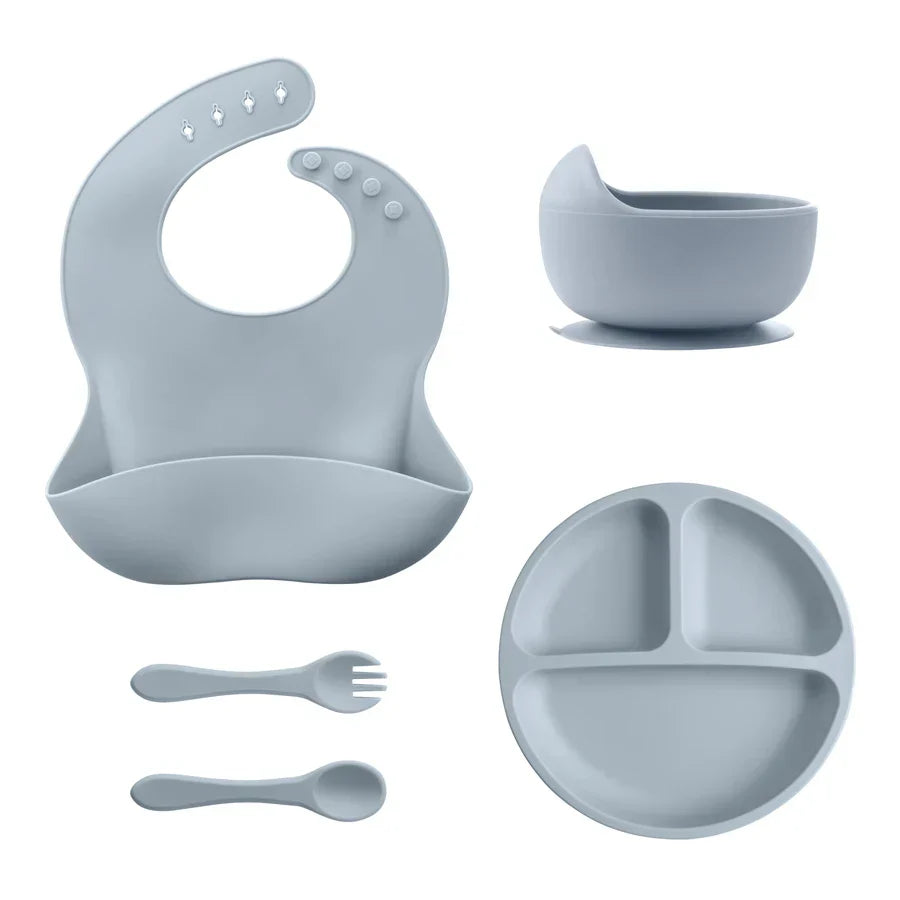 Carvallo – 5-delat babymatningsset med färgglada skålar och greppvänliga bestick