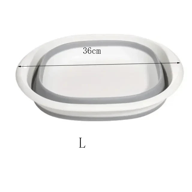 Carvallo Fällbar Tvättskål i plast | 38 cm Diameter | Platsbesparande & bärbar | För bad, kök, baby & utomhus