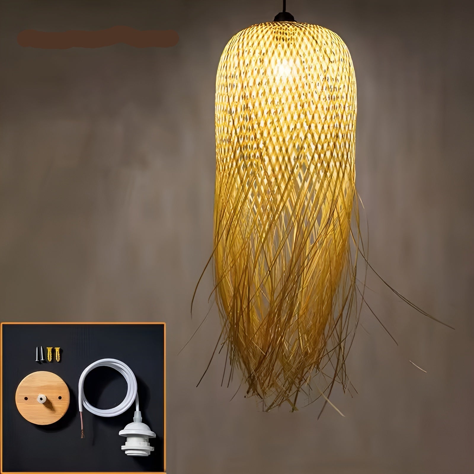 Handvävd bambus hänglampa – Belysning för tehus, restaurang och hotell