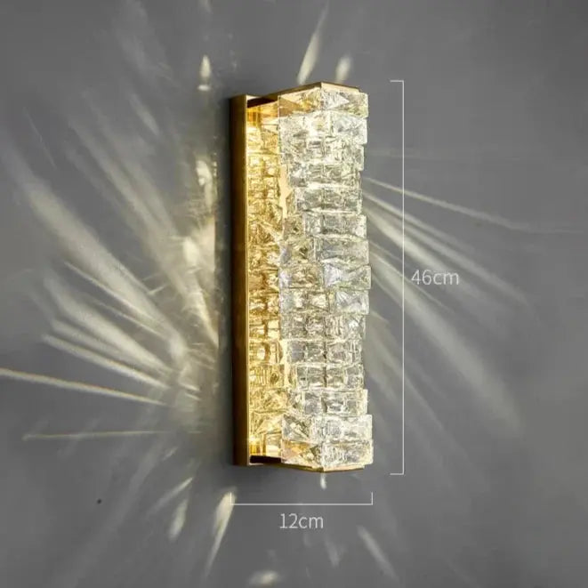 ÉléganceLumi - Vägglampa i Guldkristall