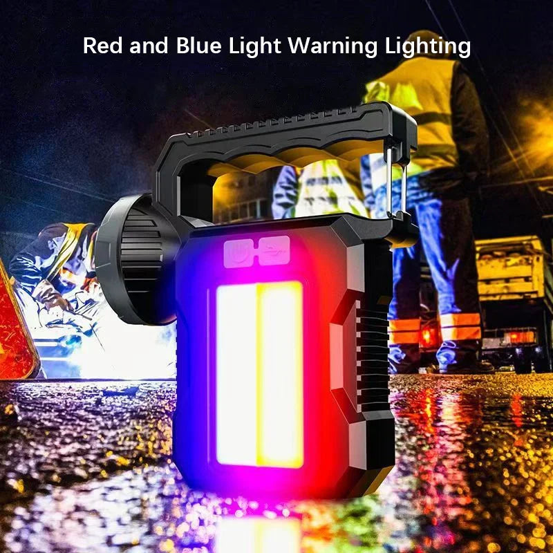 Carvallo OutdoorPro Solarlampa & Sökstrålkastare | COB-Arbetsljus | Uppladdningsbar | Utomhus & Nödsituationer