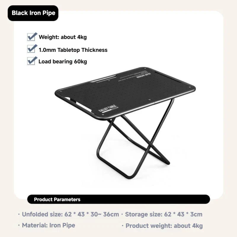 Carvallo Campingtisch GEARVION TacticalPro | Lätt & Bärbar | Aluminiumslegering | 60kg Tragkraft | Utomhus, Camping, BBQ