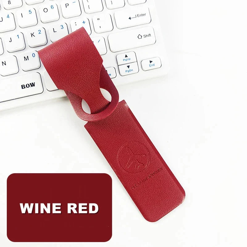 Carvallo Koffertagg i konstläder | Adressetikett för resebagage | Bagagetagg för väskor och väskor | 9 färger