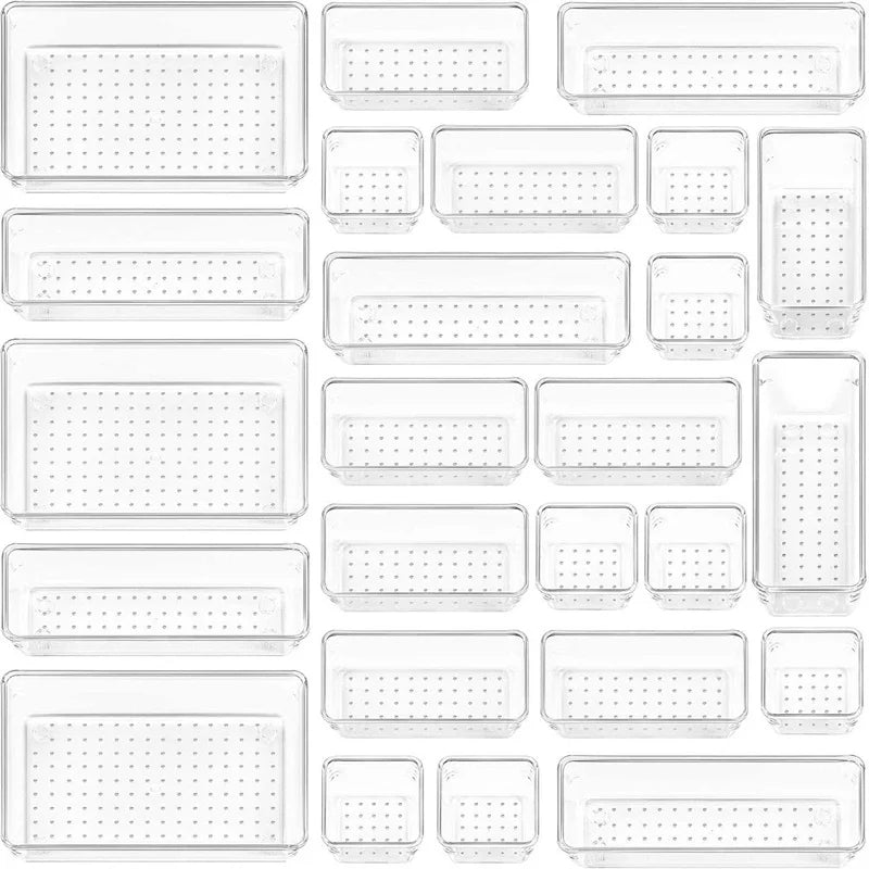 Carvallo Organizer Set | 18-delar | Transparent & Mångsidig | OrdixClear® Förvaringssystem