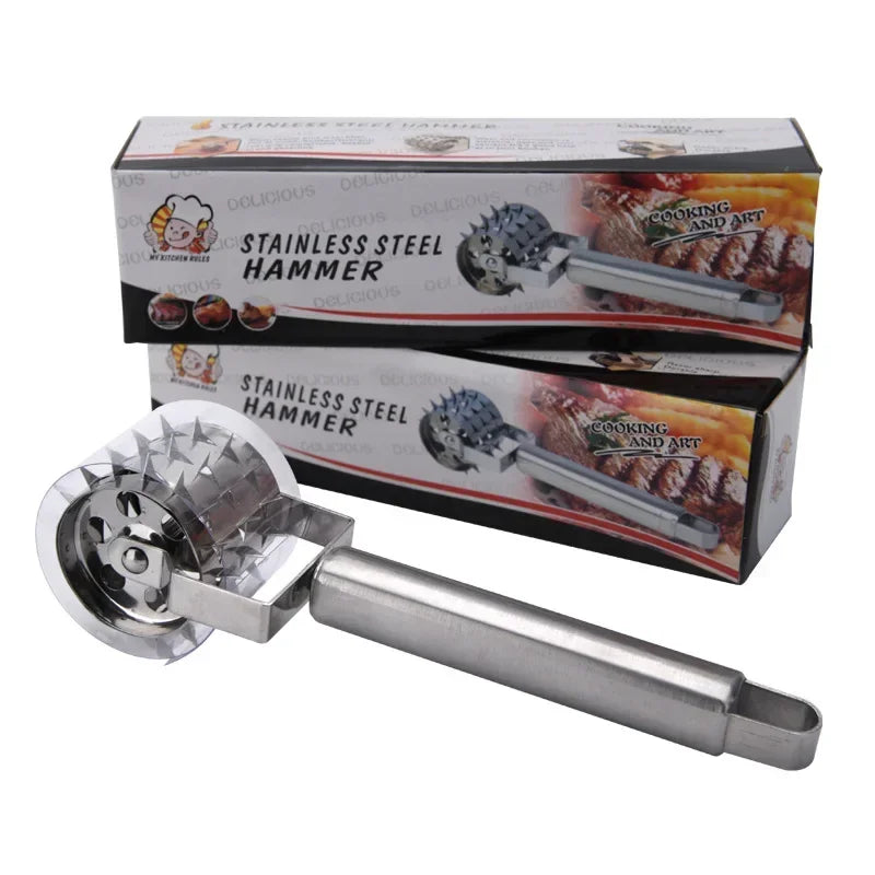 Carvallo köttklubba | Rostfri köttmörtare med slaghuvud | För biff, schnitzel & fläskkött | 18 cm