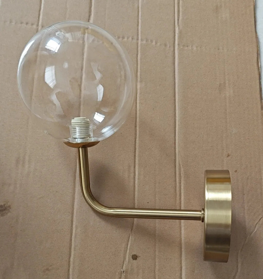 NordicLuxe - Glas Vägglampa - Modern LED Lampa för Sovrum och Vardagsrum