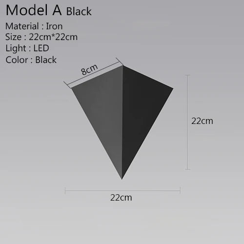 DriehoekLjus - Minimalistisk LED Vägglampa 3W | Innerv lighting