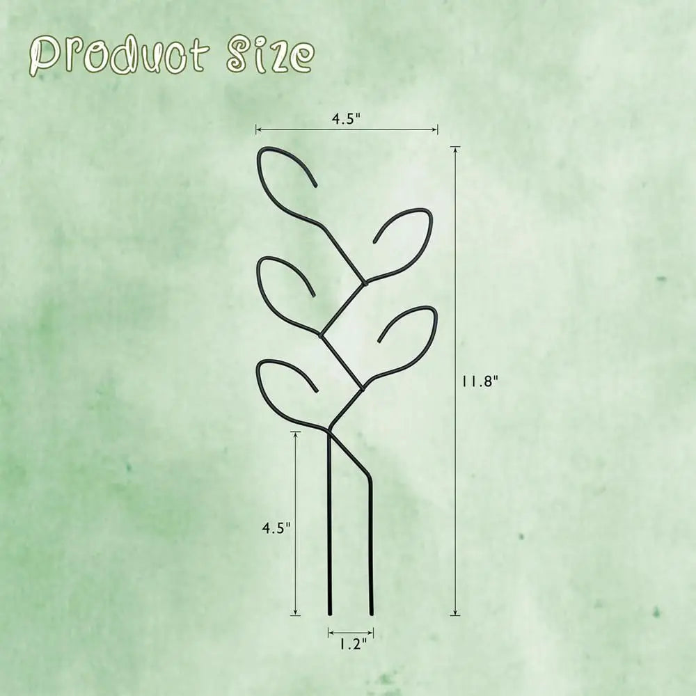 Carvallo Metall-växtstöd för inomhusbruk | Rostfritt & Stabilt | För klätterväxter, blommor & murgröna | Dekorativt bladdesign