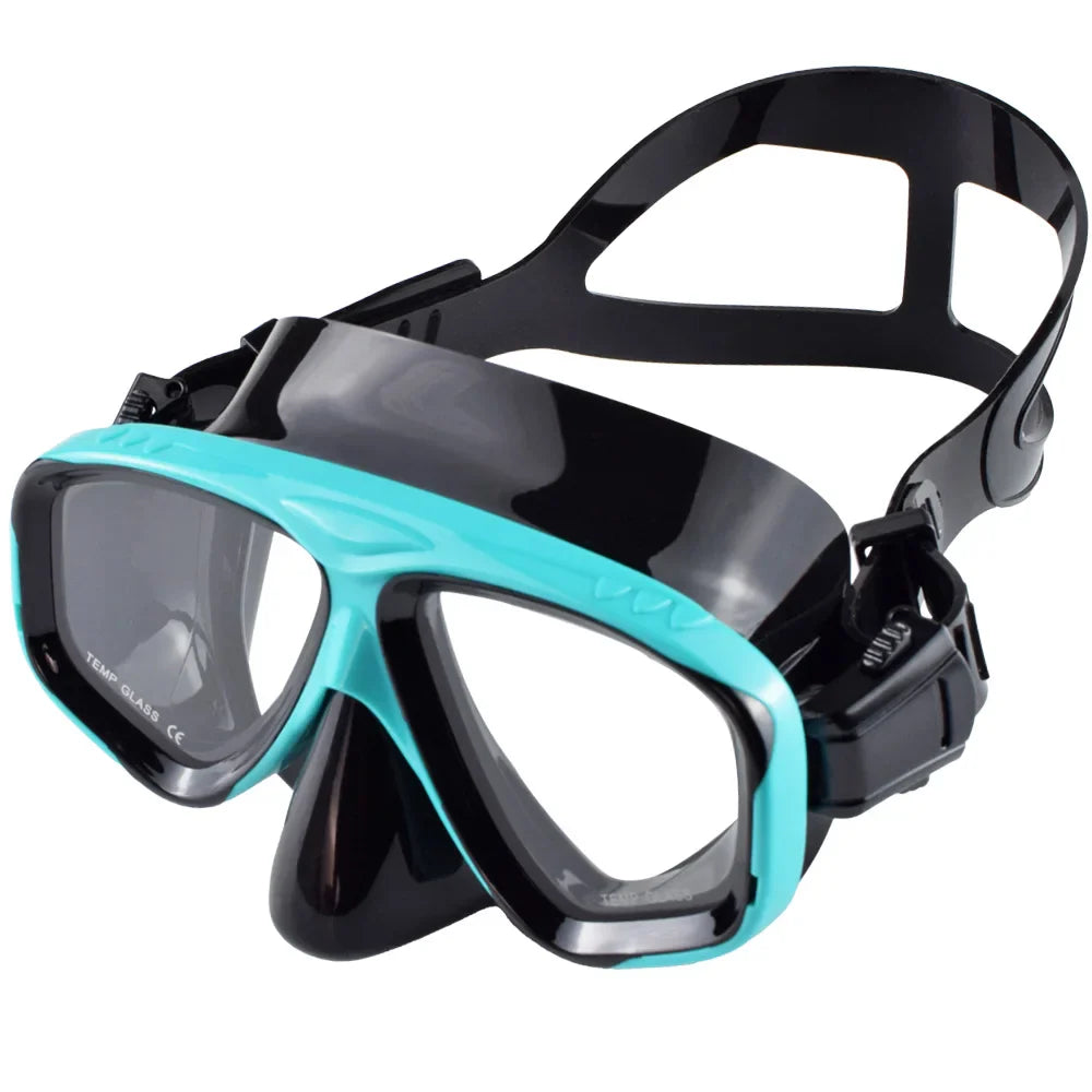 Carvallo dykmask med snorkel | 180° panoramautsikt | Antiläckage & HD-glas | Livsmedelsgodkännt silikon