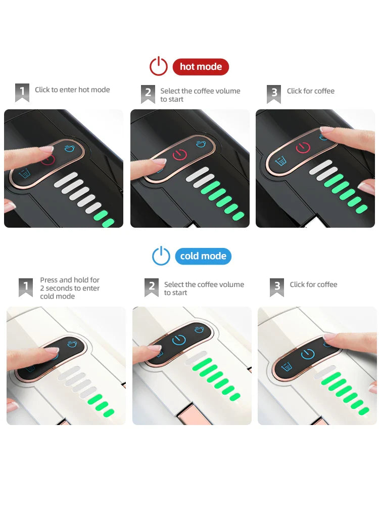 5-i-1 Kaffemaskin – 19-Bar Flerkapsel Bryggare