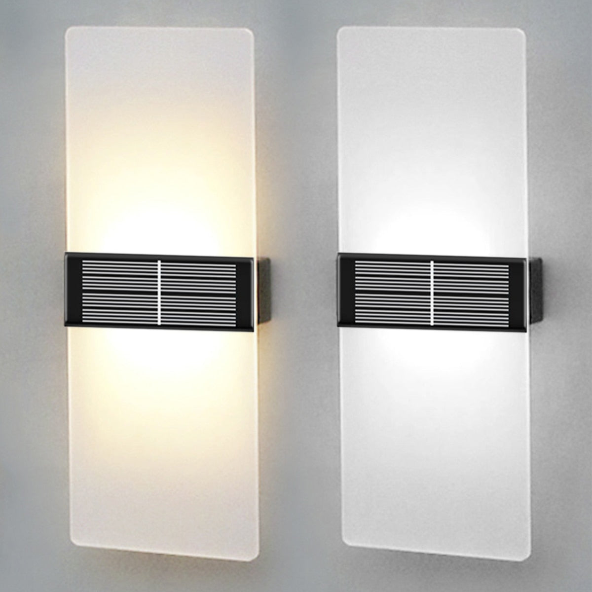 Kacela - Solar Utomhus Modern Mjölk Skugga Vägglampa Set