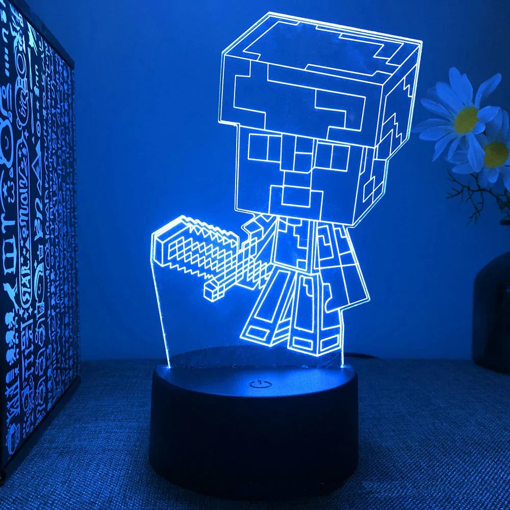 Mångsidig LED Spelkaraktärer Lampa - Lekfull belysning för spelare