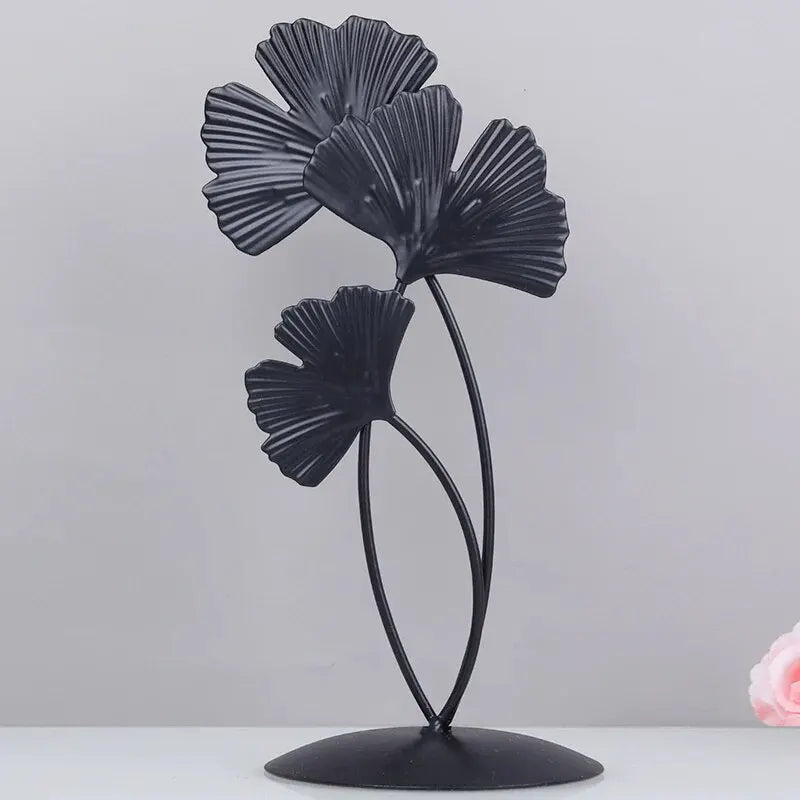 Metalliska Blad Ornament - Elegant och Modern