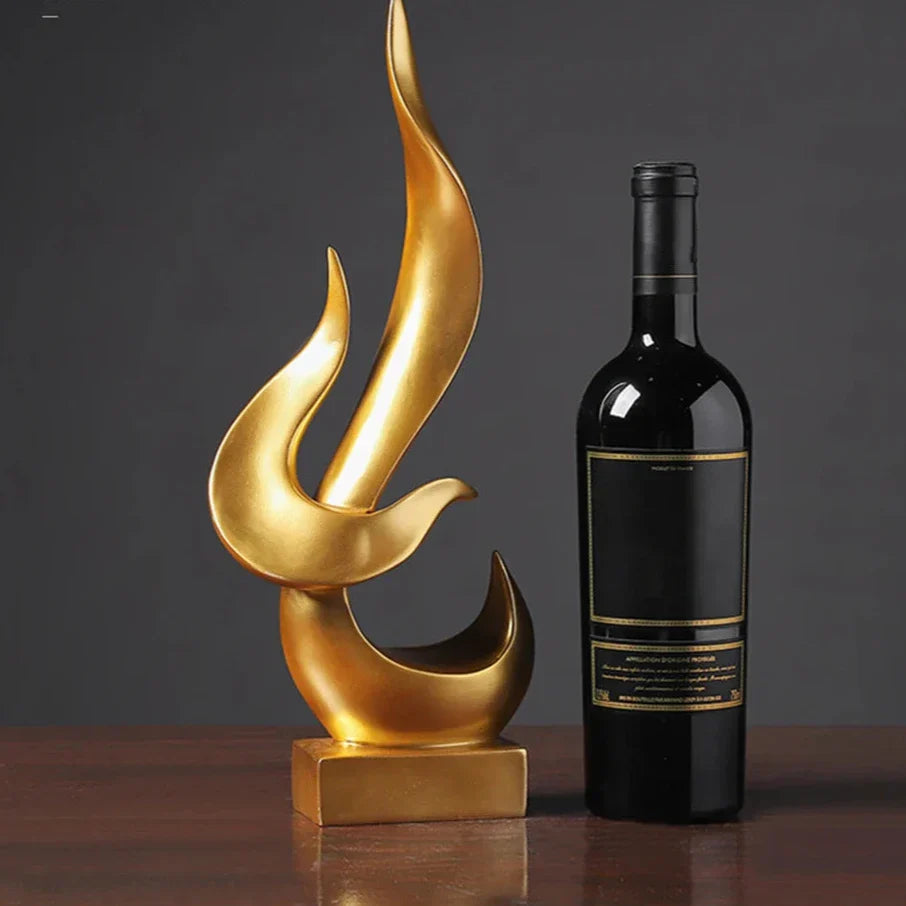 Eternal Ornament Sculpture | Abstract Resin Art | 15.3" Modern Dekor