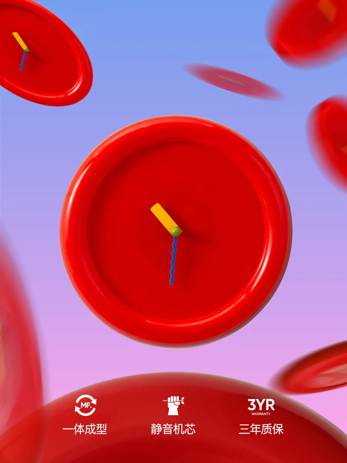 EpeiusHome - Memphis Väggklocka för Stilsäkra Interiörer