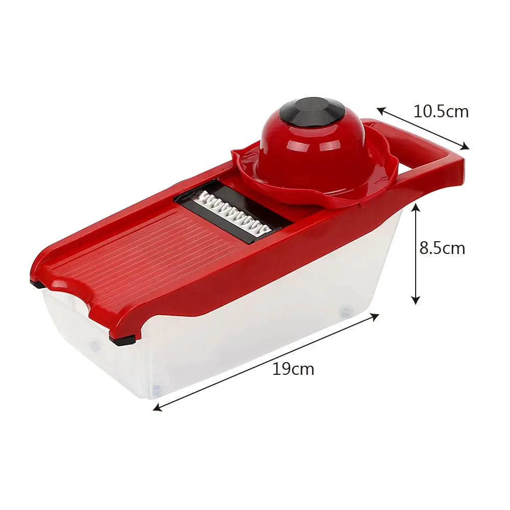 Carvallo Set 9-delar | Med uppsamlingslåda & fingrarskydd | SchnittMeister Pro i röd