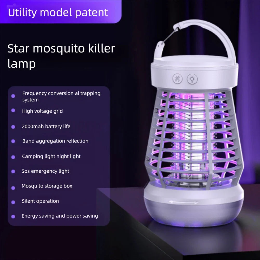 Carvallo Lumava Pro | 4-i-1 Campingljus med insektsskydd & SOS-funktion | Uppladdningsbar med USB-C & 2000 mAh batteri