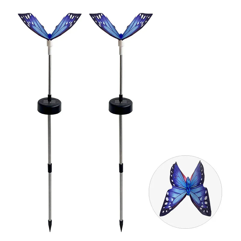 Carvallo Solar-fjärilsbelysning 2-pack | Färgglad & Stämningsfull | För trädgård, balkong, fester & bröllop