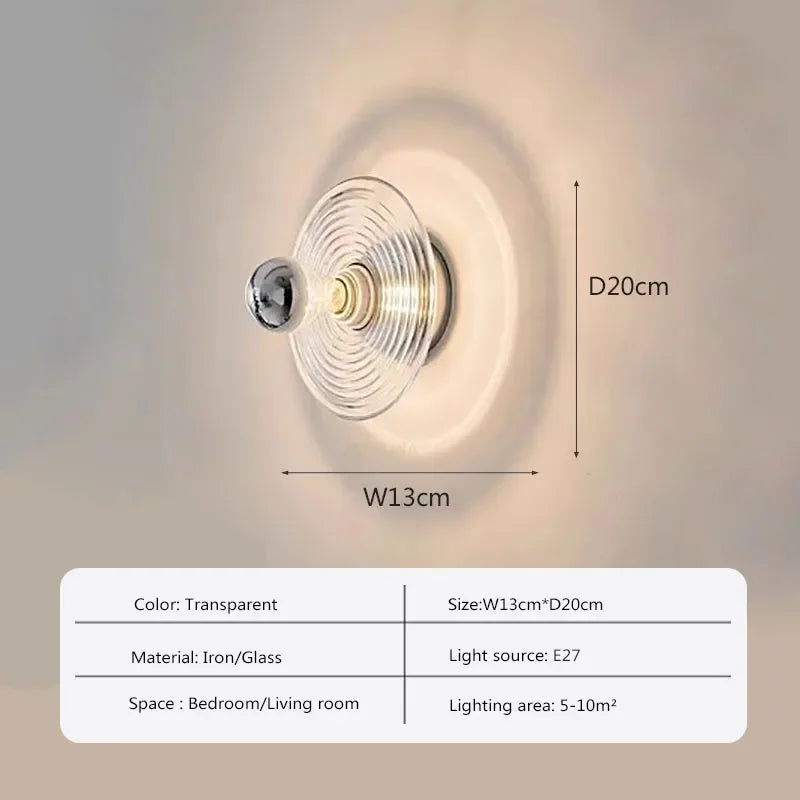 AquaGlow - Glas Vägglampa LED Vattengåvor Stämningsbelysning