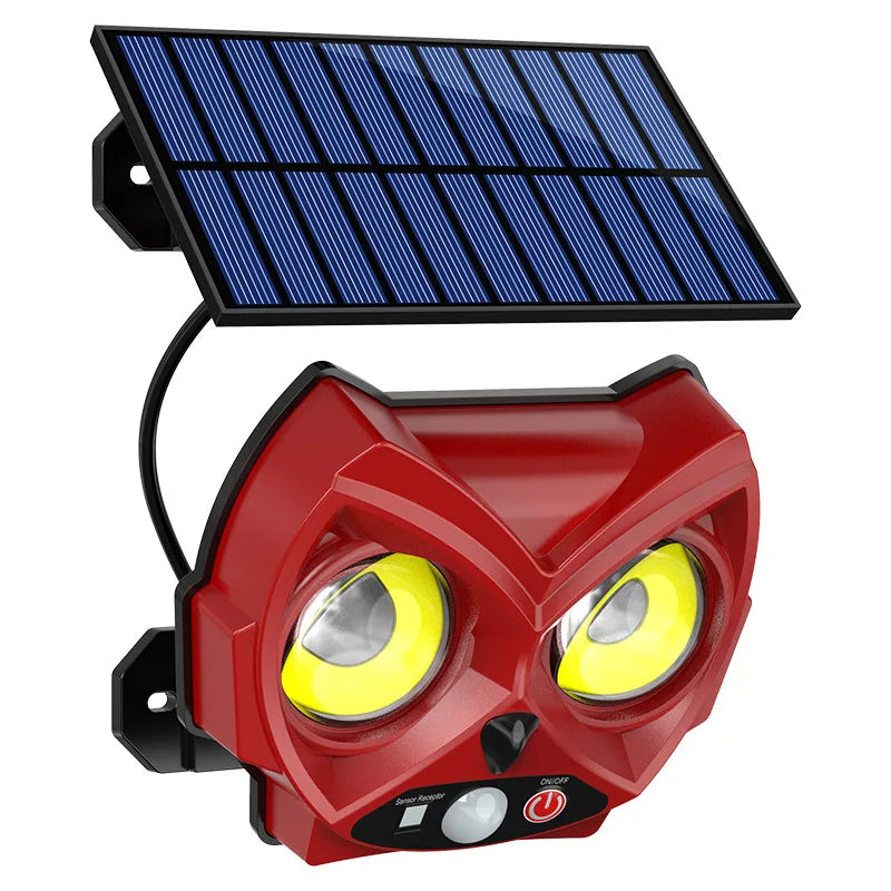 Carvallo Solar Vägglampa Uggla | Rörelsesensor & 3 Läge för Ljus | Väderbeständig IP54 | Trädgårdsdekor