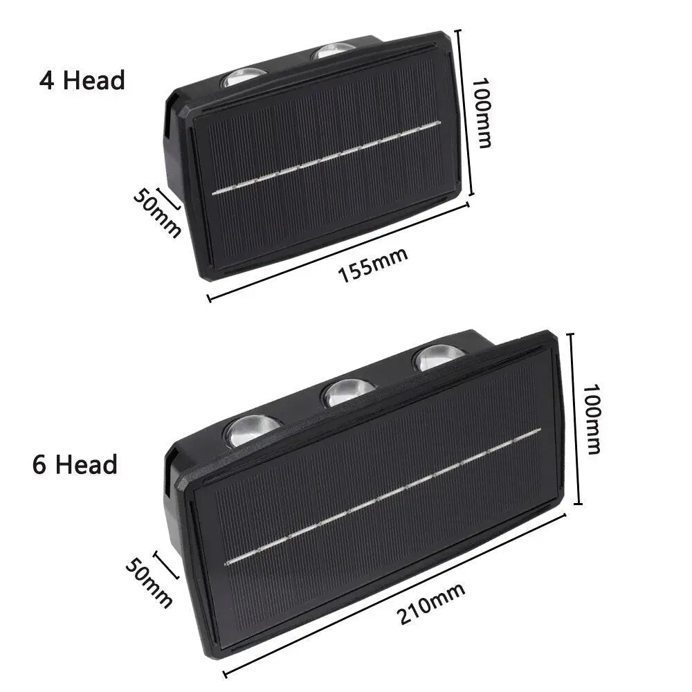 Carvallo - LED Utomhus Solar Vägglampa Vattentät