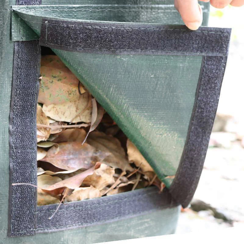 Carvallo Kompostpåse Kompostpåse Trädgård | Ventilerad & Återanvändbar | 35x60 cm | Robust PE-material