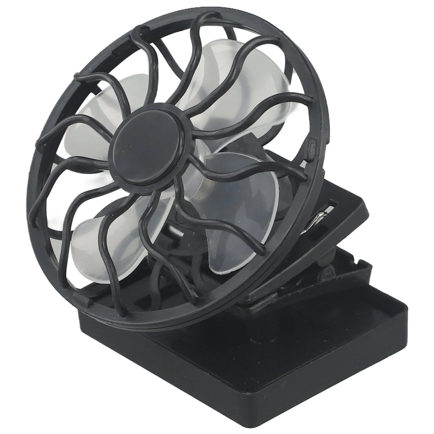 Carvallo-Ventilator SunBreeze ClipFan | Mini-Klämfläkt med solpanel | För utomhusaktiviteter, resor & sport | Handsfree-kylning
