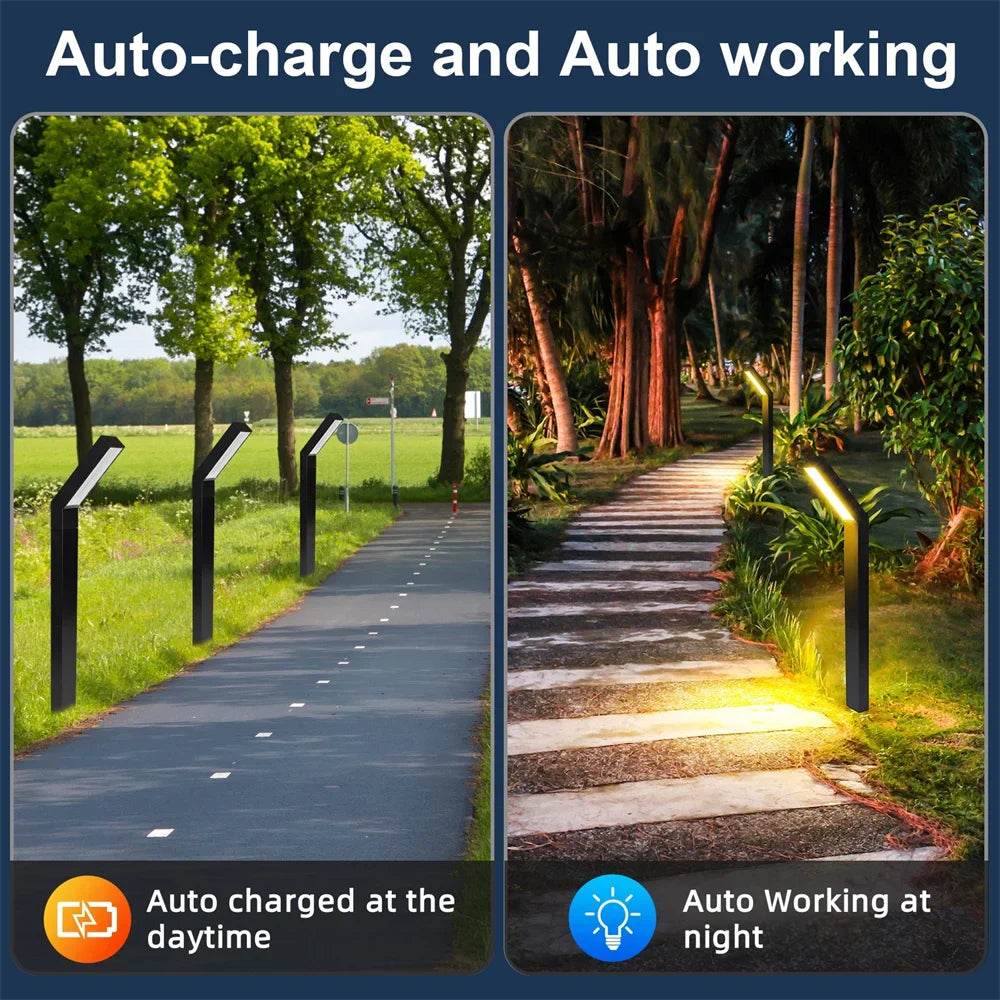 1/4 Pack Solcellsbelysning För Väg Utomhus Vattentåliga LED Trädgårdslampor För Gräsmatta Och Landskap
