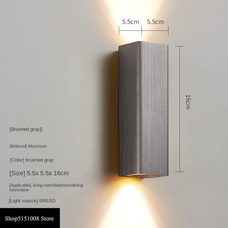 GlowLuxe - Modern LED Vägglampa för Sovrum & Korridor