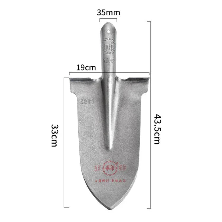 Carvallo Vollstålspade i manganstål | Härdad & Extra Tjock | För jordarbete, plantering & rotgrönsaker – Proffs-trädgårdsskyffel