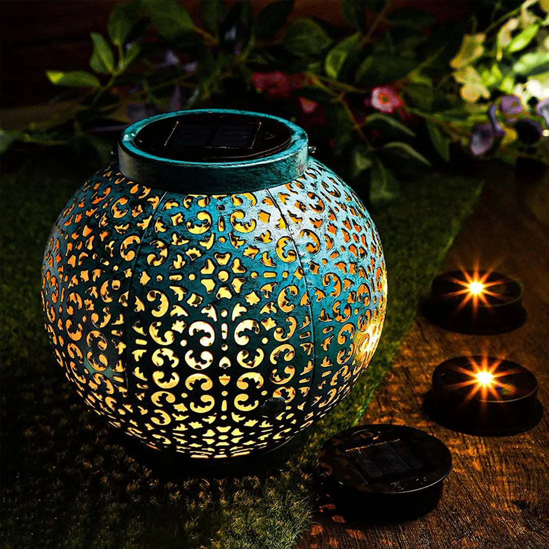 Carvallo 6-pack Sol-ersättningslock för trädgårdslampor | Ø 7 cm | LED-lampor med solpanel | Vattentät & Automatisk