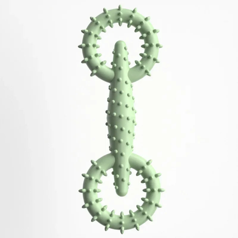 Carvallo Hundtuggleksak | Dubbelt-ring design | Tandvård & Bittålig | 16x5,8 cm | TPR